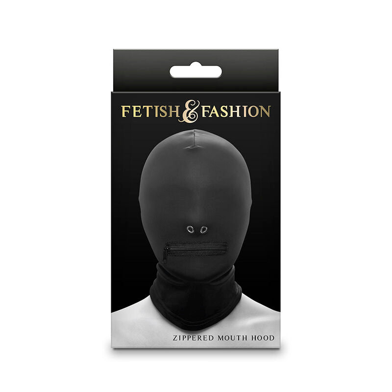 NS NOVELTIES - FETISH & FASHION GESCHLOSSENE MUNDHAUBE MIT REISSVERSCHLUSS NYLON SCHWARZ