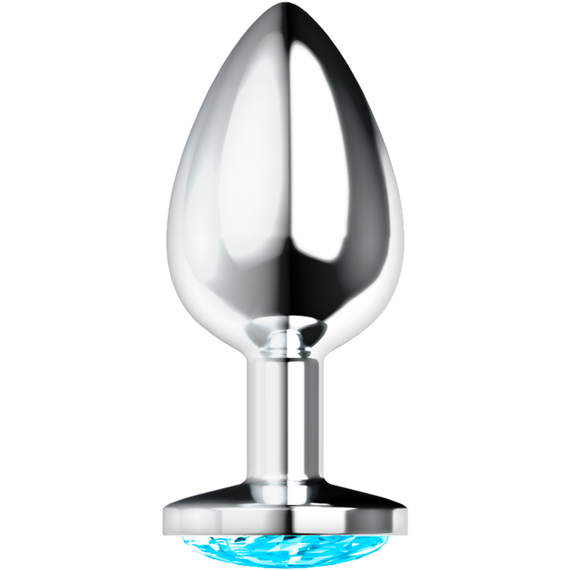 OHMAMA - ANALPLUG MIT BLAUEM KRISTALL L
