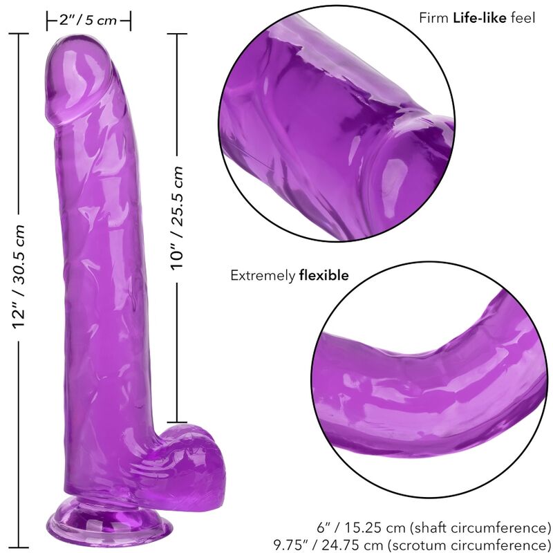 CALEXOTICS - GRÖSSE KÖNIGIN-LILAC DILDO 25.5 CM
