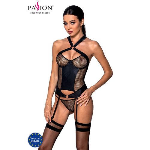 PASSION - AMANDA ÖKOLOGISCHES LEDERKORSETT S/M - L/XL