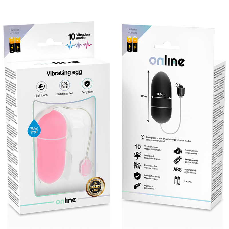 ONLINE - PINK WATERPROOF VIBRATION EGG