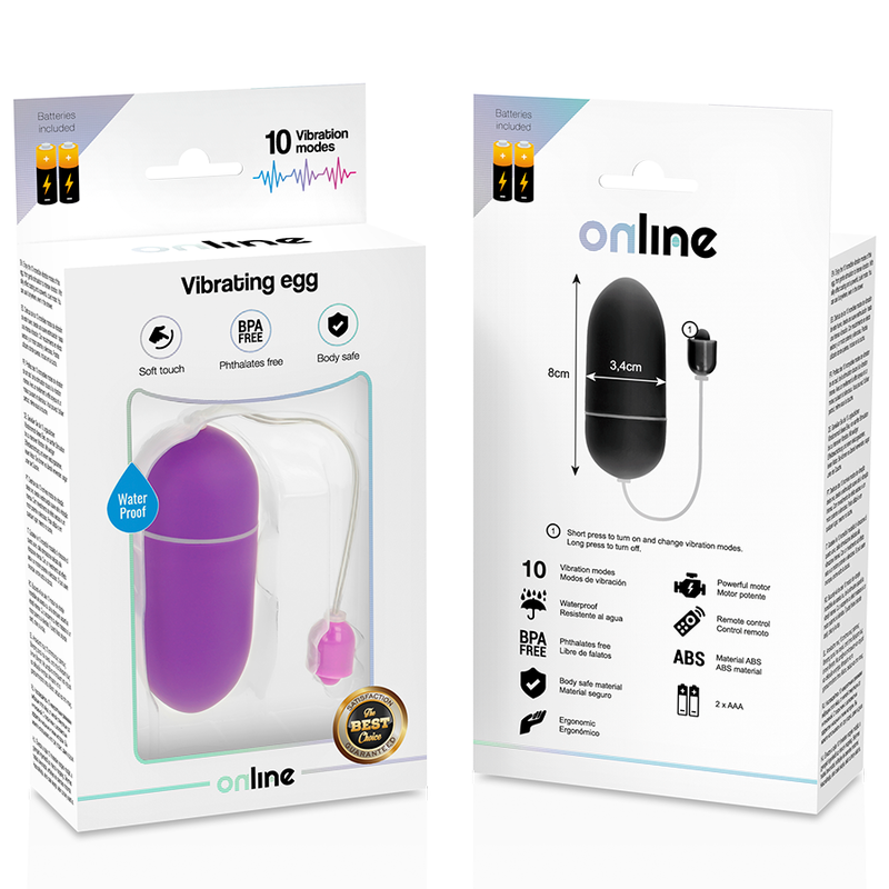 ONLINE - WATERPROOF VIBRATION EGG IN LILAC