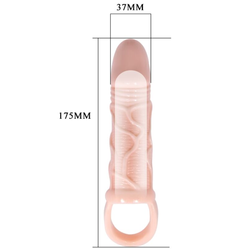 DANCE - PENISVERLNGERUNGSHÜLLE MIT GURT FÜR HODEN 13.5 CM