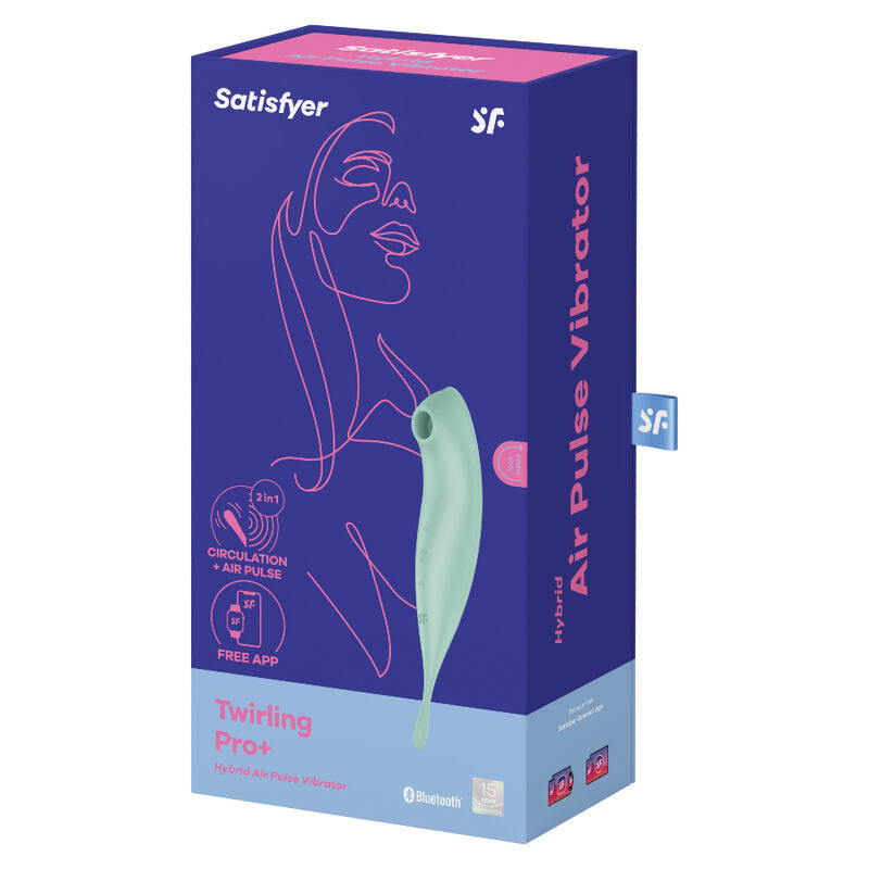 SATISFYER - TWIRLING PRO+ AIR PULSE STIMULATOR & VIBRATOR APP GRÜN