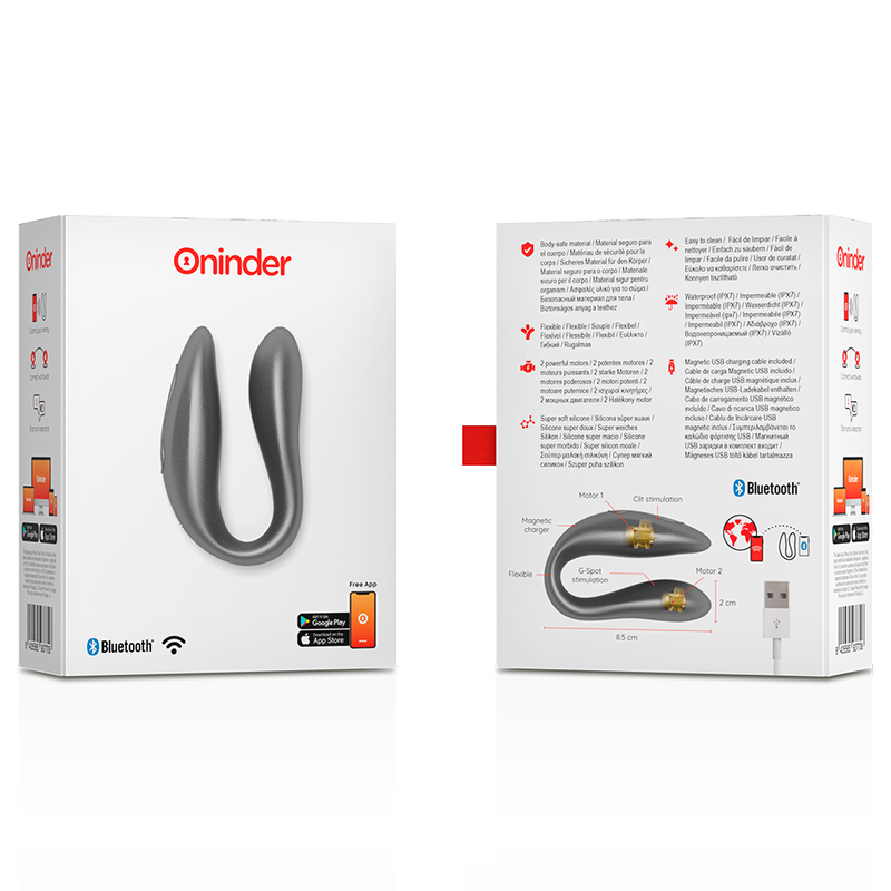 ONINDER - LISBOA G-SPOT- UND KLITORALSTIMULATOR ROSA - KOSTENLOSE APP