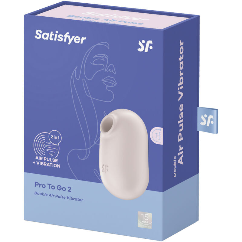 SATISFYER - PRO TO GO 2 DOPPELTER LUFTPULSSTIMULATOR & VIBRATOR GRÜN