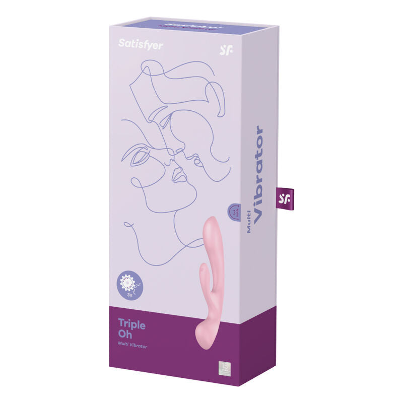 SATISFYER - TRIPLE OH HYBRID VIBRATION BLAU