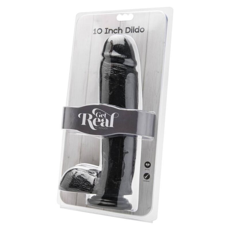 GET REAL - DILDO 25.5 CM MIT KUGELN SCHWARZ