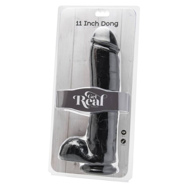 GET REAL - DILDO 28 CM WITH BLACK BALLS