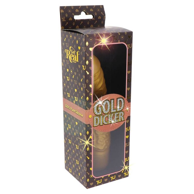 GET REAL - GOLD THICK ORIGINAL VIBRATOR GOLD