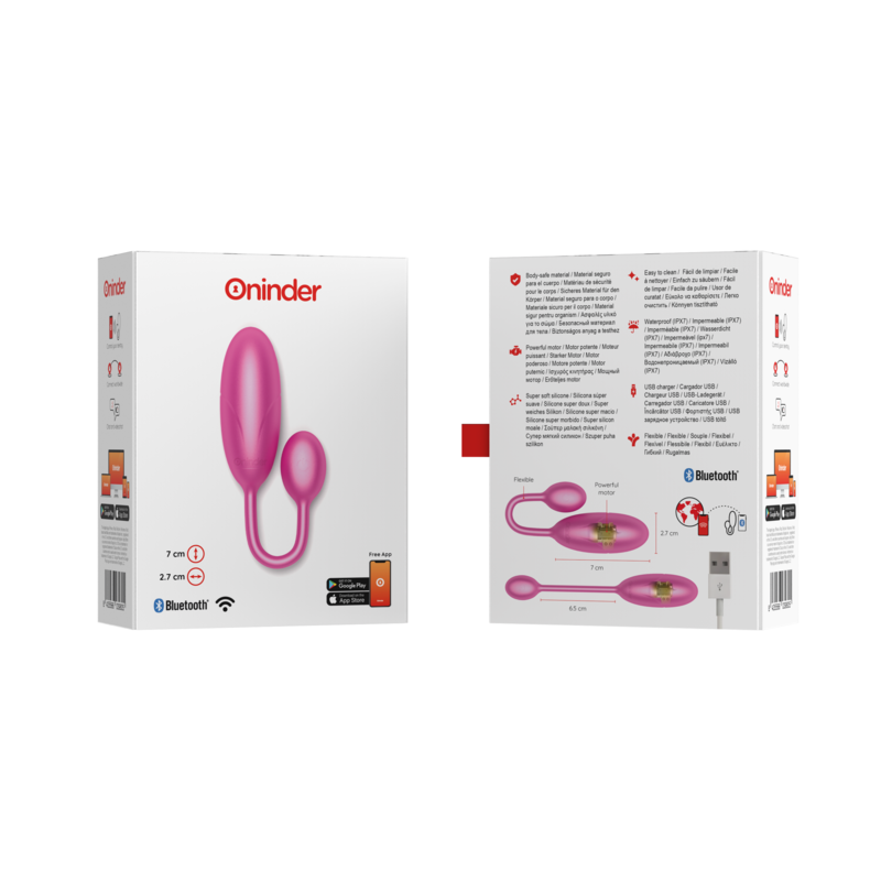ONINDER - DENVER VIBRIERENDES EI SCHWARZ 7 X 2,7 CM KOSTENLOSE APP