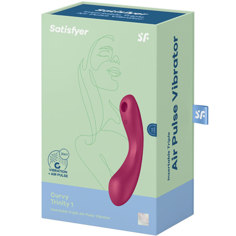 SATISFYER - CURVE TRINITY 1 AIR PULSE VIBRATION GRAU
