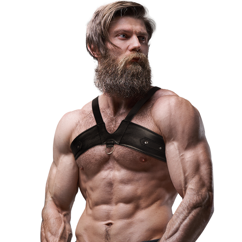 FETISH SUBMISSIVE ATTITUDE - BRUSTGURT AUS ÖKOLEDER FÜR HERREN BRIGADE
