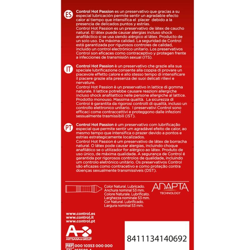 CONTROL - HOT PASSION HEAT EFFECT 10 UNITS