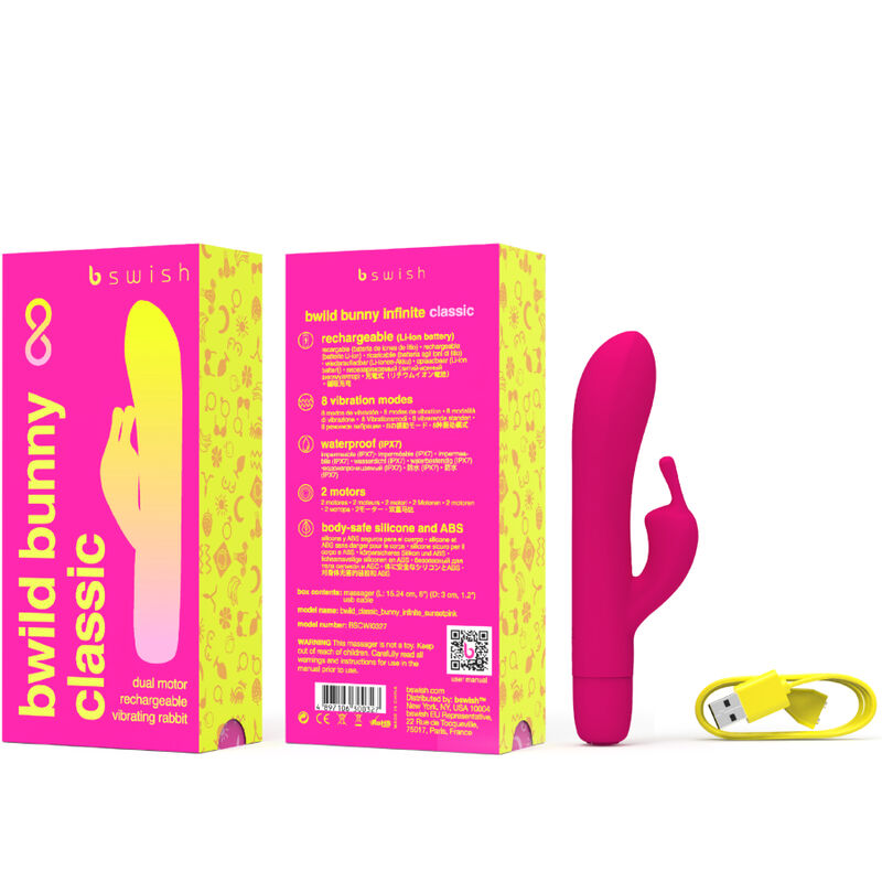 B SWISH - BWILD BUNNY INFINITE KLASSISCHER WIEDERAUFLADBARER VIBRATOR PINK SILIKON