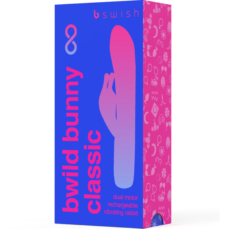 B SWISH - BWILD BUNNY INFINITE CLASSIC RECHARGEABLE VIBRATOR IN BLUE SILICONE