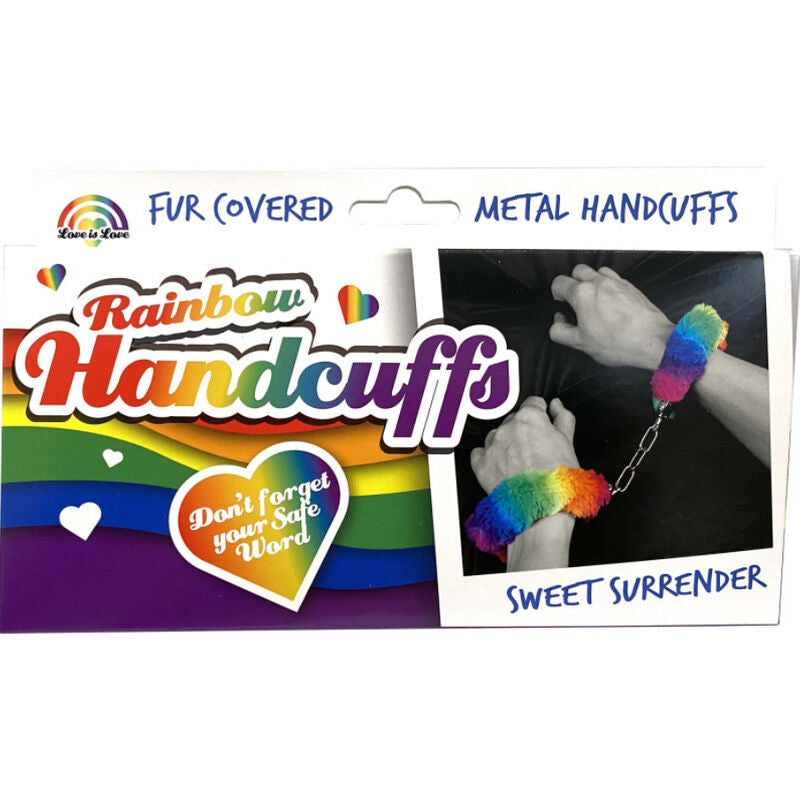 SPENCER &amp; FLEETWOOD - HANDSCHELLEN AUS METALL MIT REGENBOGENGEFÜTTERT