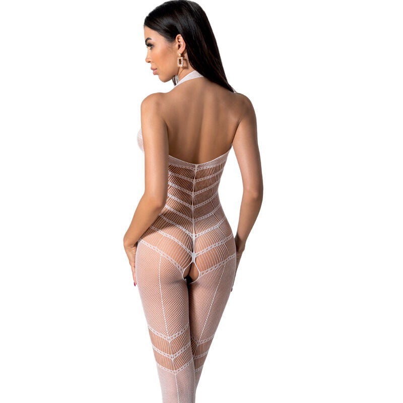 PASSION - BS100 WEISSER BODYSTOCKING, EINE GRÖSSE