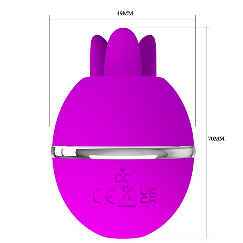 PRETTY LOVE - GEMINI BALL LILAC. RUNDER VIBRATOR AUS SILIKON