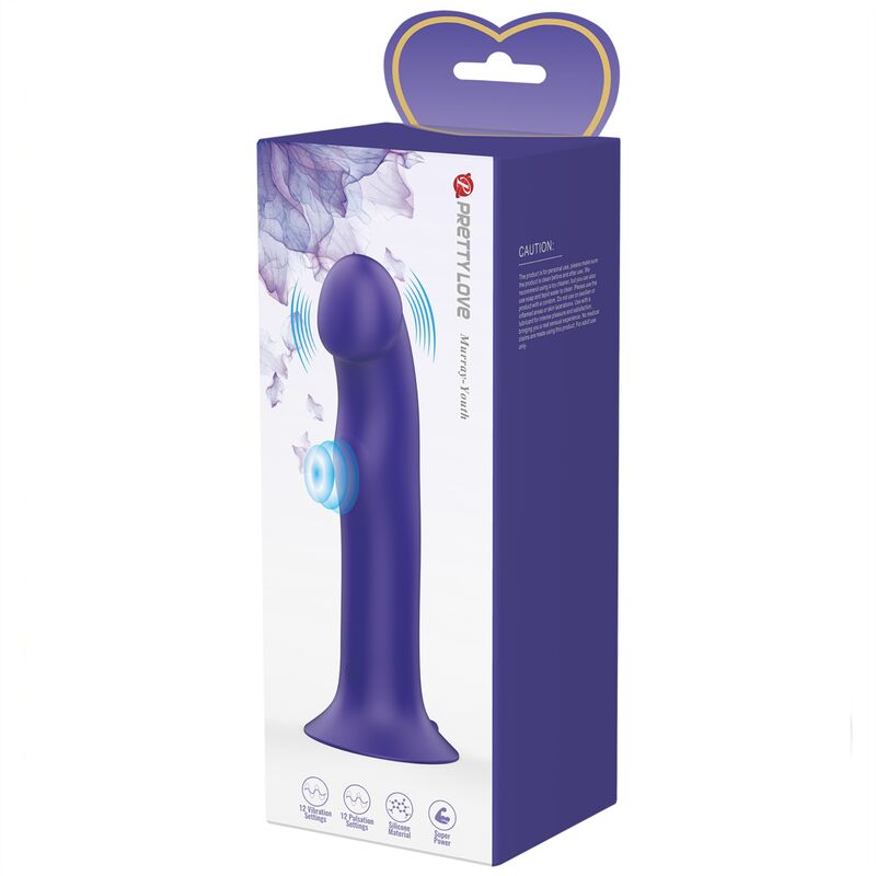 PRETTY LOVE - MURRAY YOUTH VIBRIERENDER DILDO &amp; WIEDERAUFLADBARER VIOLETT