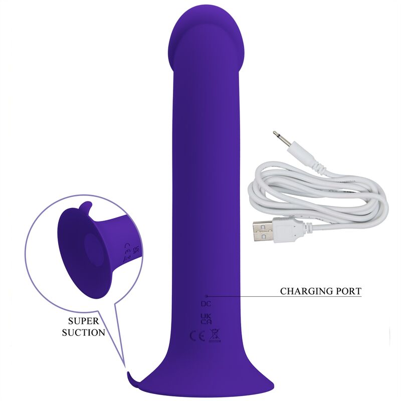 PRETTY LOVE - MURRAY YOUTH VIBRIERENDER DILDO &amp; WIEDERAUFLADBARER VIOLETT