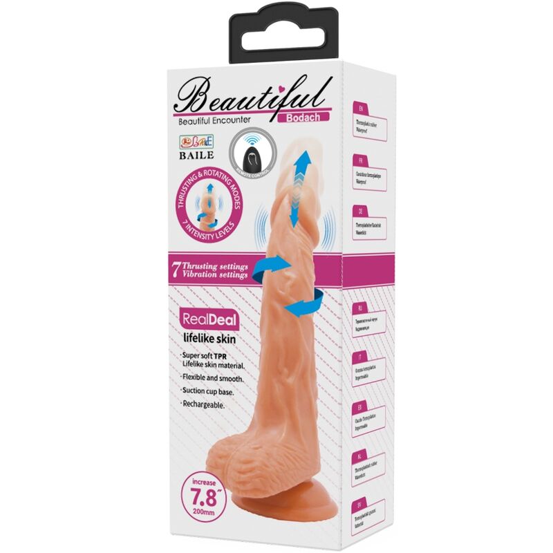 DANCE - BODACH REALISTISCHER VIBRATOR MIT FERNBEDIENUNGSSAUGNAPF