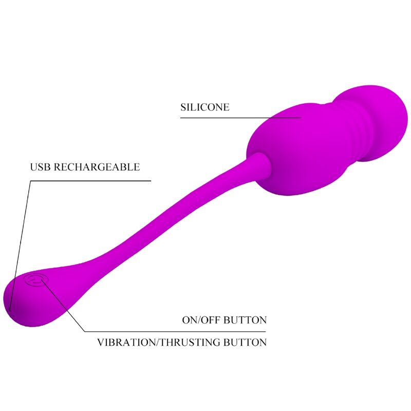 PRETTY LOVE - CALLIE PURPLE RECHARGEABLE VIBRATION EGG