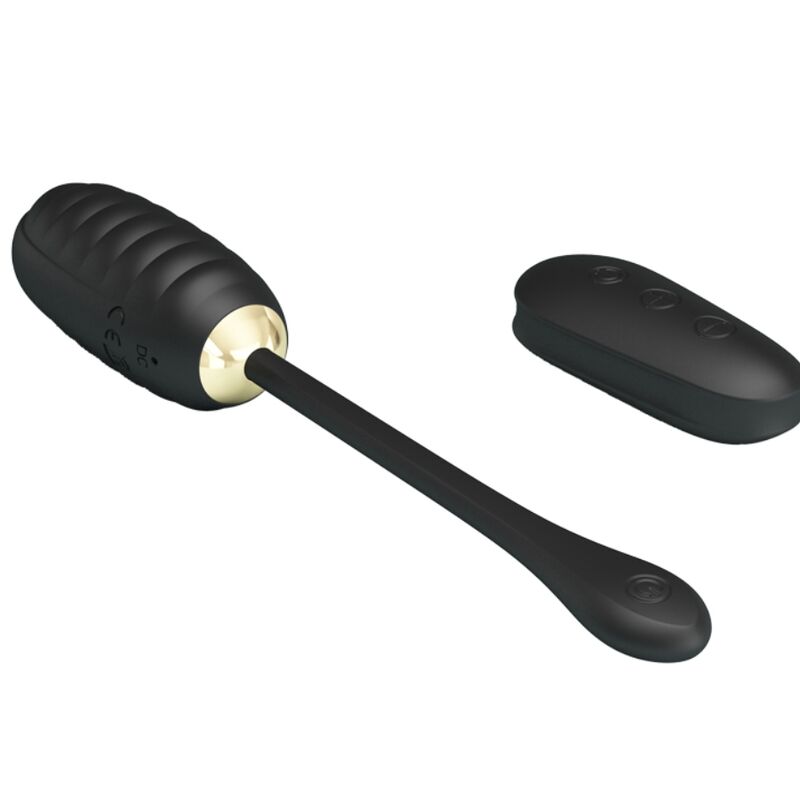 PRETTY LOVE - DOREEN LUXURY RECHARGEABLE VIBRATING EGG BLACK WITH REMOTE CONTROL