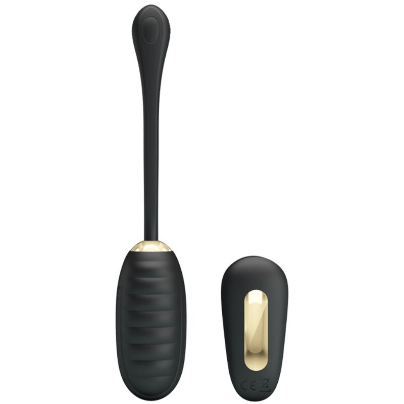 PRETTY LOVE - DOREEN LUXURY RECHARGEABLE VIBRATING EGG BLACK WITH REMOTE CONTROL