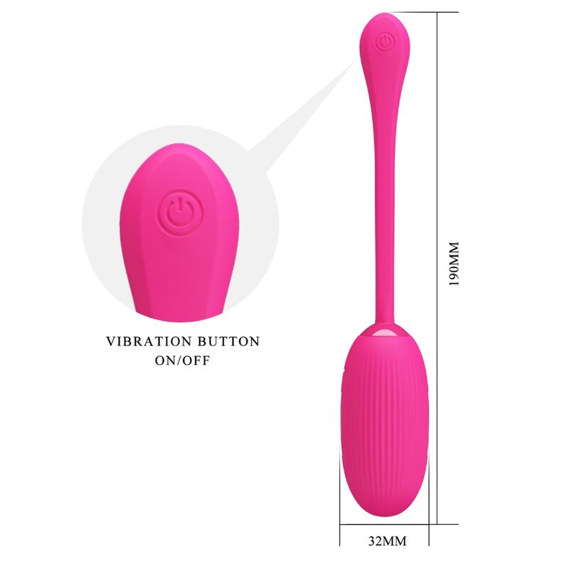 PRETTY LOVE - DOREEN RECHARGEABLE VIBRATING EGG MAGENTA WITH REMOTE CONTROL