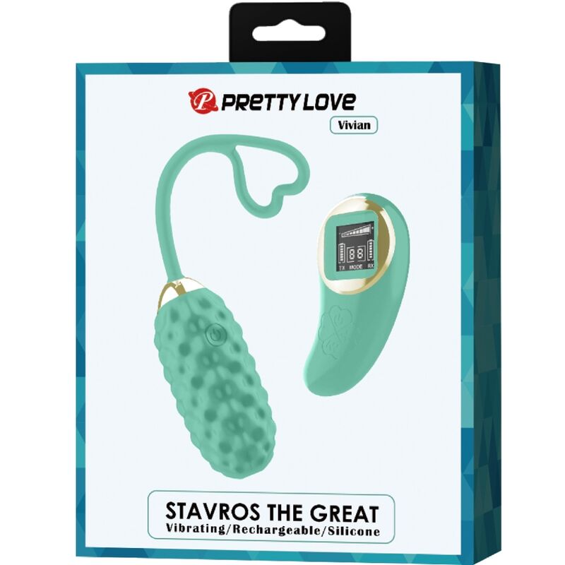 PRETTY LOVE - VIVIAN GREEN VIBRATING EGG WITH REMOTE CONTROL