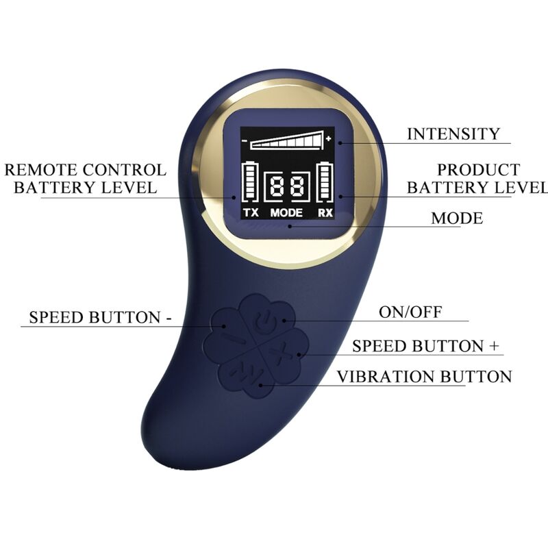 PRETTY LOVE - VIVIAN BLUE VIBRATION EGG WITH REMOTE CONTROL