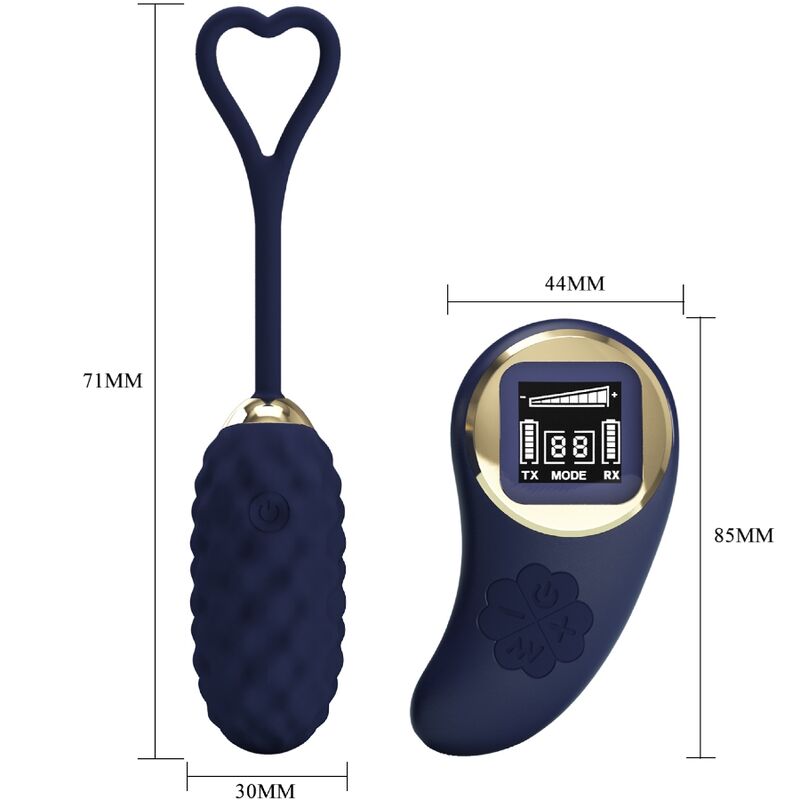 PRETTY LOVE - VIVIAN BLUE VIBRATION EGG WITH REMOTE CONTROL