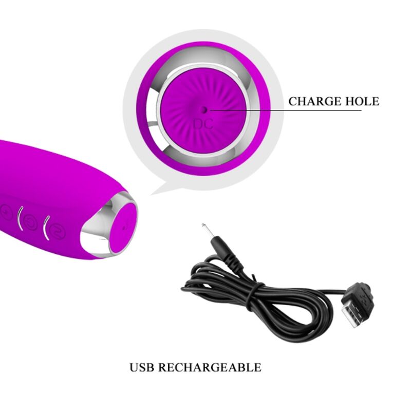 PRETTY LOVE - HECTOR WIEDERAUFLADBARER ELEKTROSCHOCK-VIBRATOR WASSERDICHT LILAC