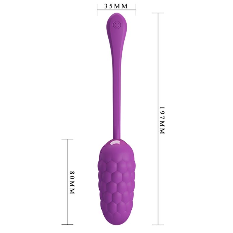 PRETTY LOVE - VIBRATING EGG WITH PURPLE RECHARGEABLE SEA TEXTURE