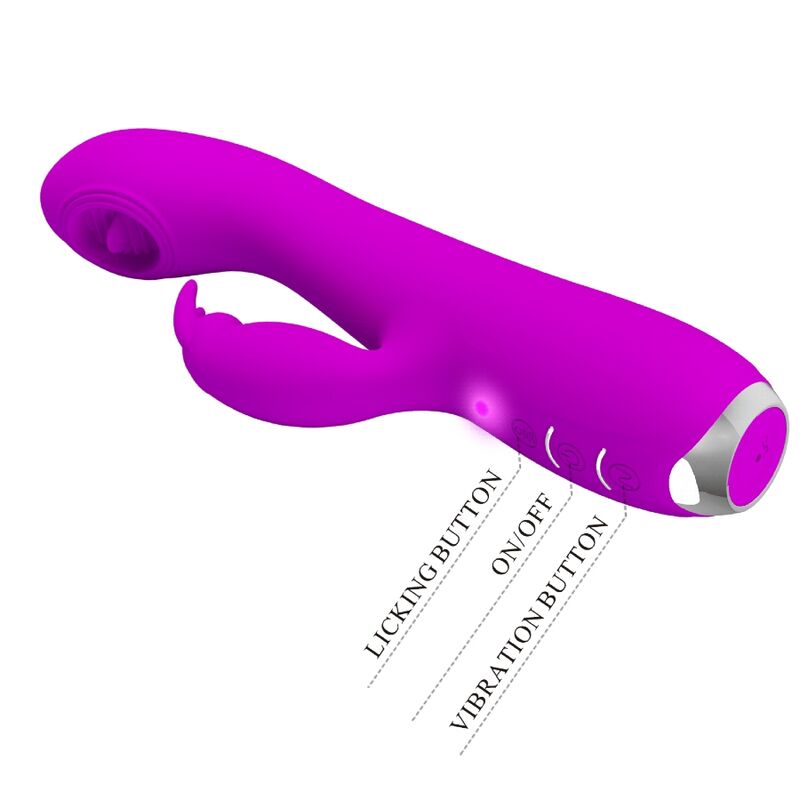 PRETTY LOVE - RACHEL WIEDERAUFLADBARER VIBRATOR MIT STIMULIERENDEN WELLEN LILA