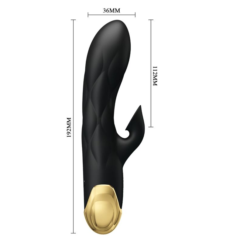 PRETTY LOVE - BLACK RECHARGEABLE, GOLD-PLATED LUXURY VIBRATOR