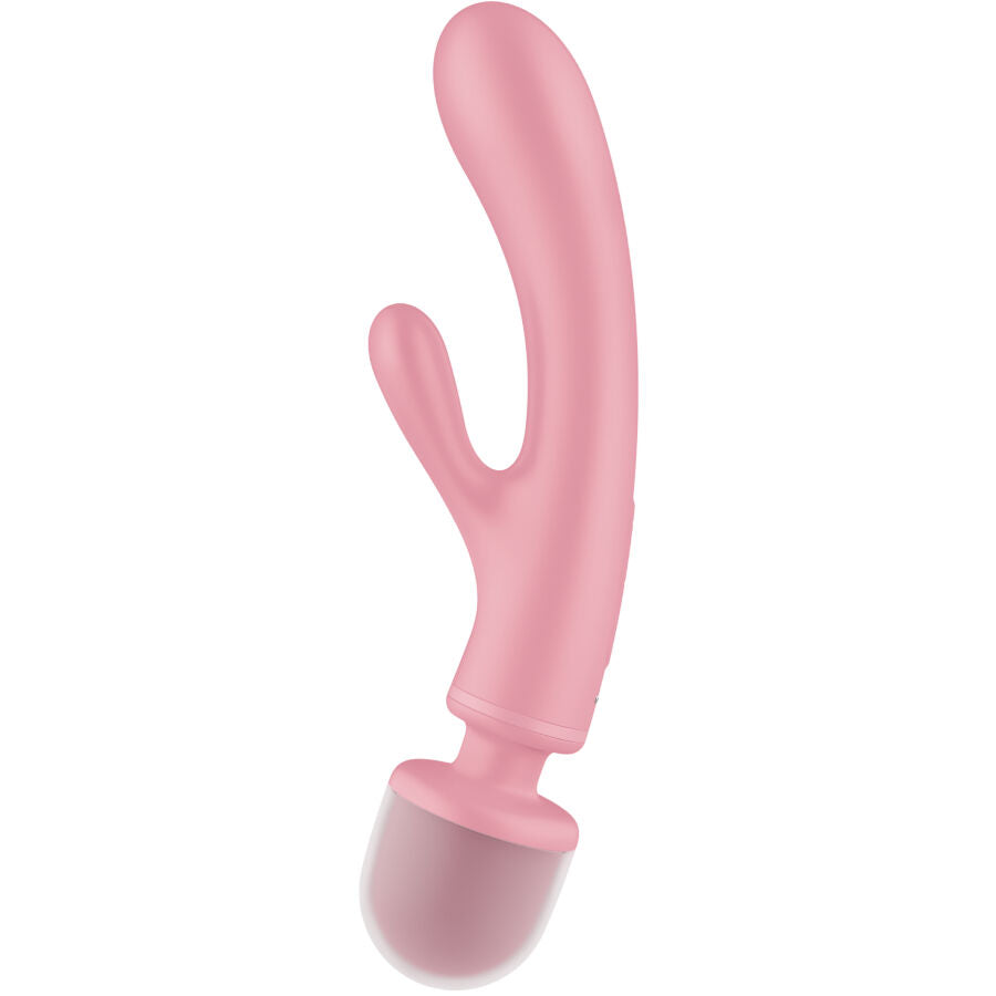 SATISFYER - TRIPLE LOVER RABBIT VIBRATOR MASSAGER GRAU