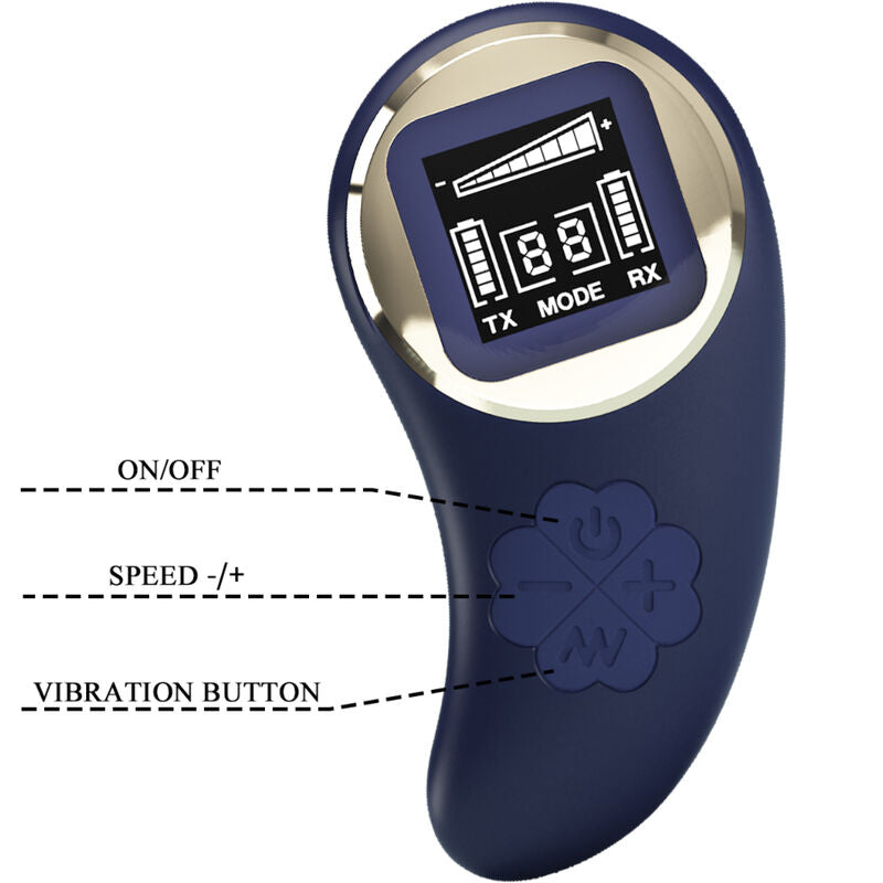 PRETTY LOVE - MINA VIBRATING EGG WITH REMOTE CONTROL BLUE
