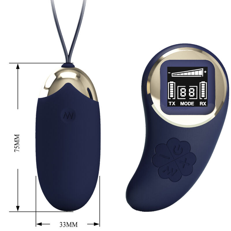 PRETTY LOVE - MINA VIBRATING EGG WITH REMOTE CONTROL BLUE