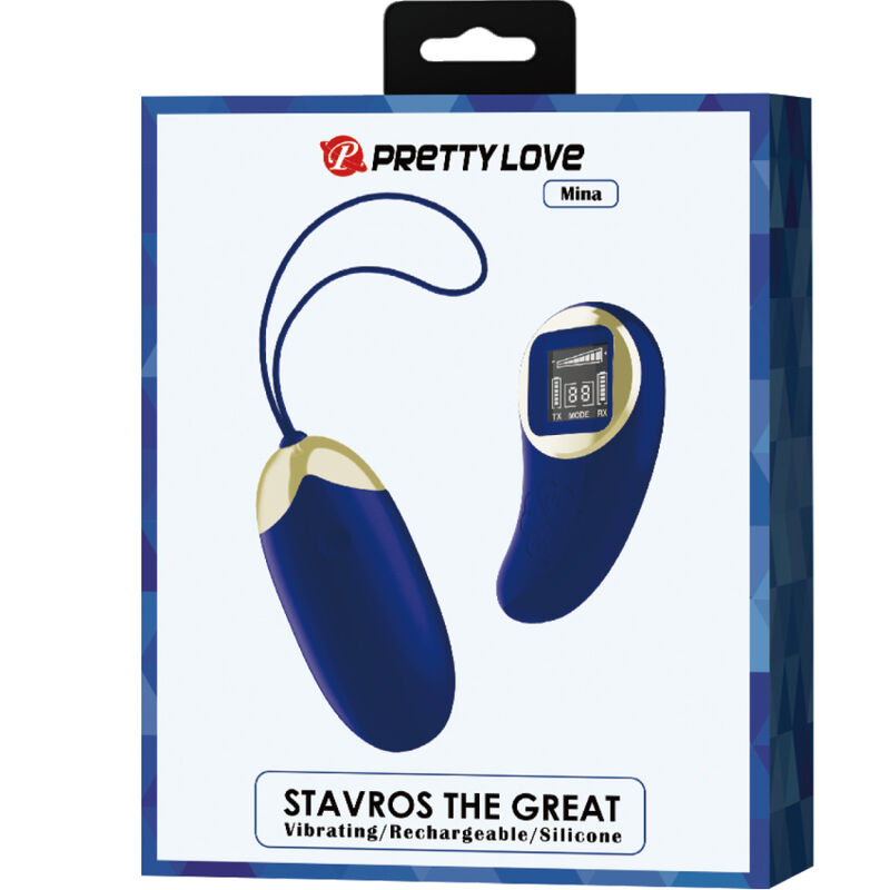 PRETTY LOVE - MINA VIBRATING EGG WITH REMOTE CONTROL BLUE