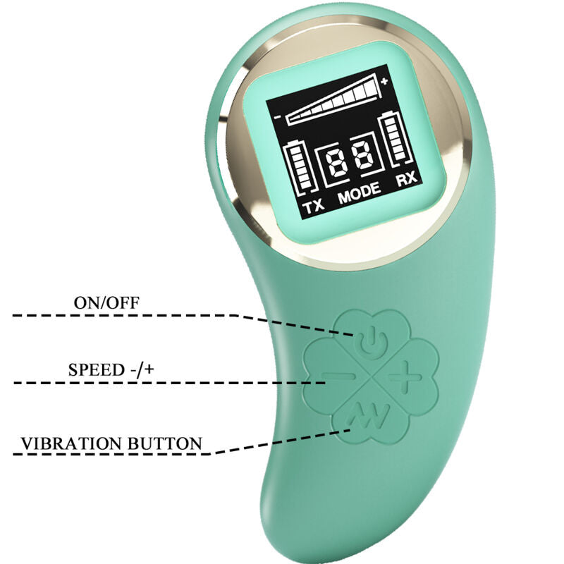 PRETTY LOVE - GREEN REMOTE CONTROL, VIBRATING EGG MINE