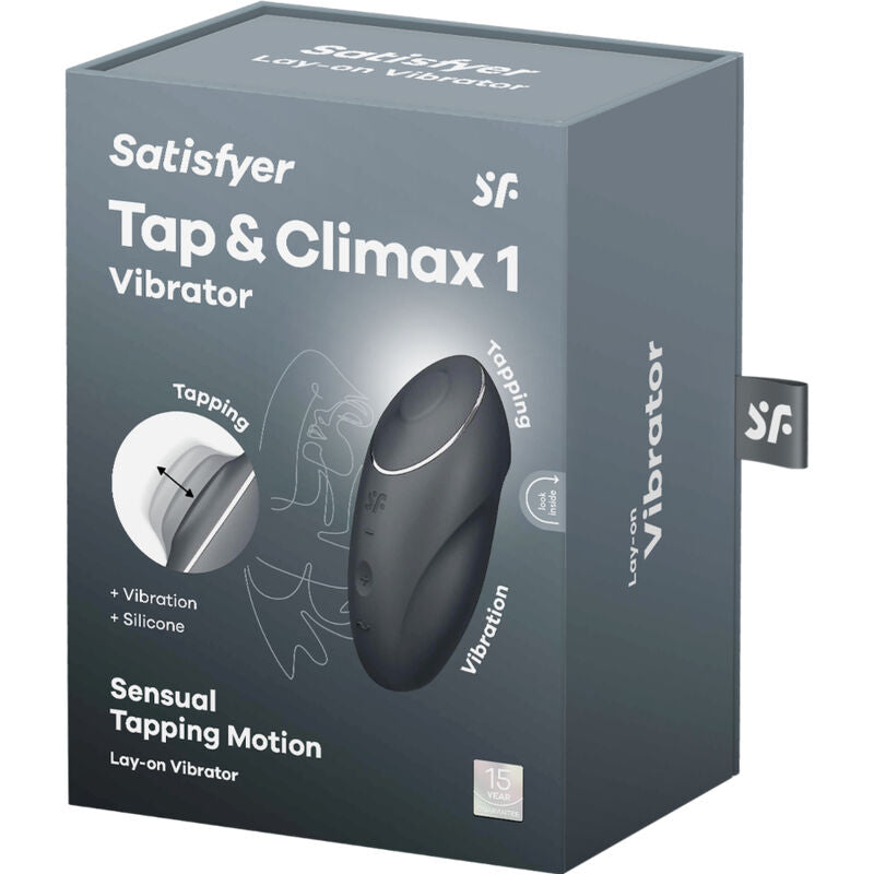 SATISFYER - TAP & CLIMAX 1 AUFLEGVIBRATOR GRAU