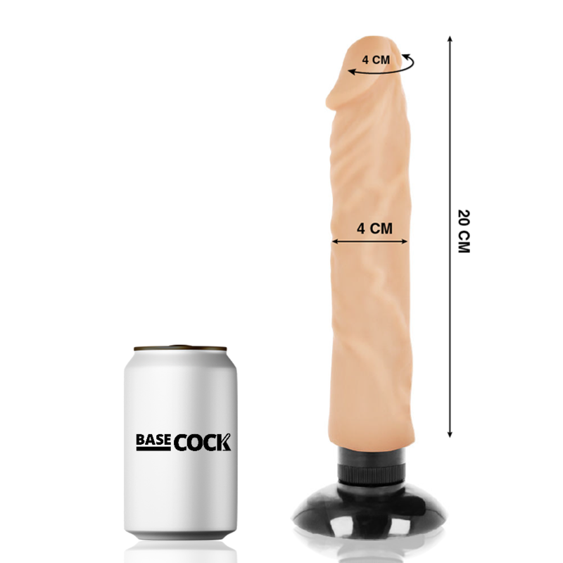 BASECOCK - REALISTISCHER VIBRATOR 2-1 20 CM -O- 4 CM