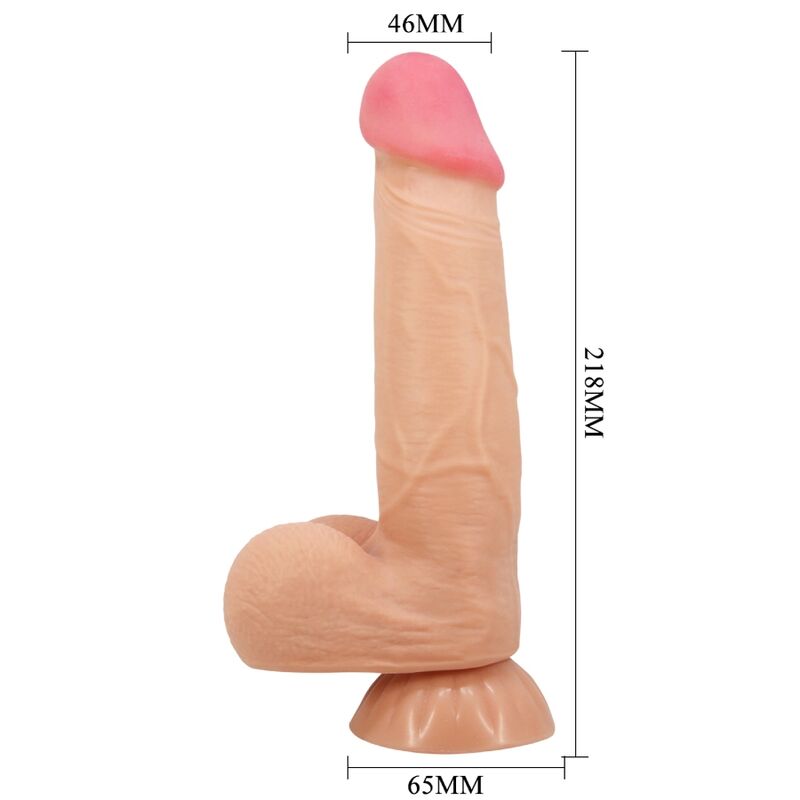 PRETTY LOVE - SLIDING SKIN SERIES REALISTISCHER DILDO MIT SLIDING SKIN FERNBEDIENUNG SAUGNAPFLEISCH 21.8 CM
