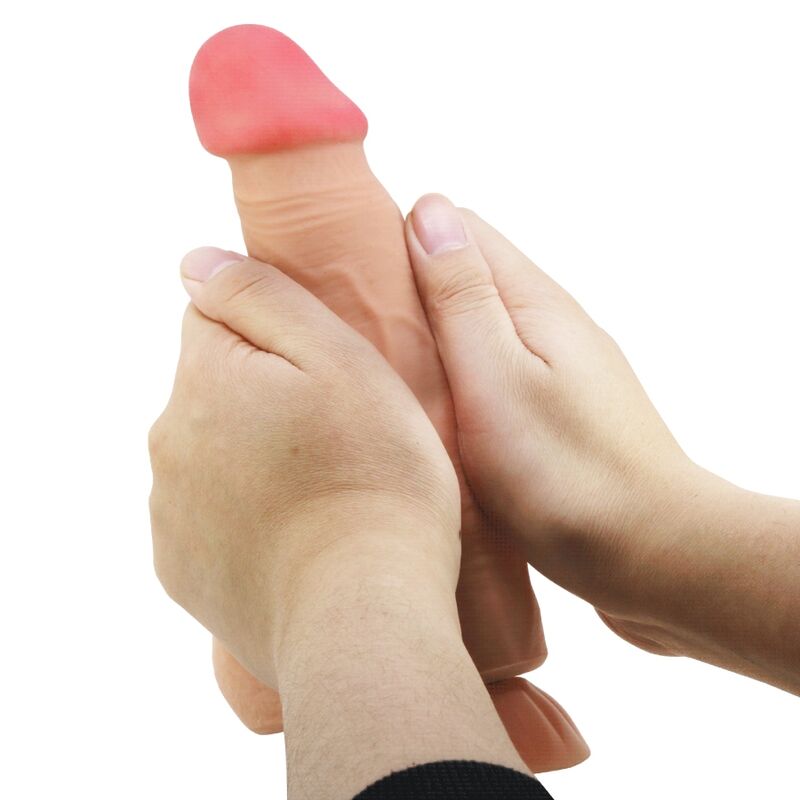 PRETTY LOVE - SLIDING SKIN SERIES REALISTISCHER DILDO MIT SLIDING SKIN FERNBEDIENUNG SAUGNAPFLEISCH 21.8 CM