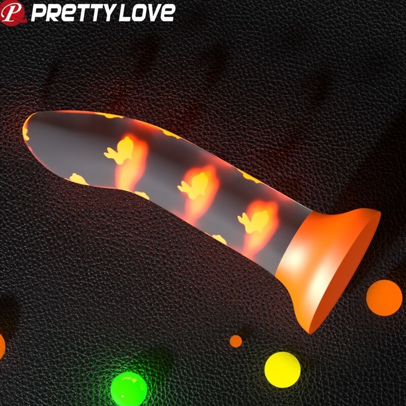PRETTY LOVE - MAGICAL NIGHT DILDO WITHOUT VIBRATION BRIGHT ORANGE