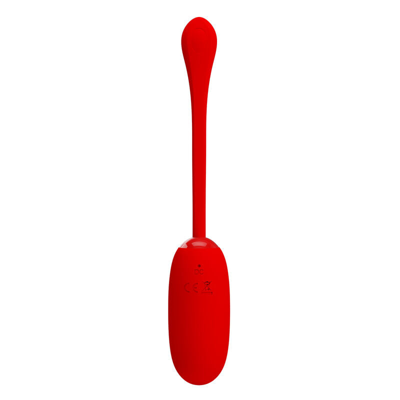 PRETTY LOVE - JULIUS WATERPROOF, RECHARGEABLE VIBRATING EGG RED