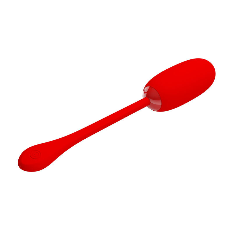 PRETTY LOVE - JULIUS WATERPROOF, RECHARGEABLE VIBRATING EGG RED