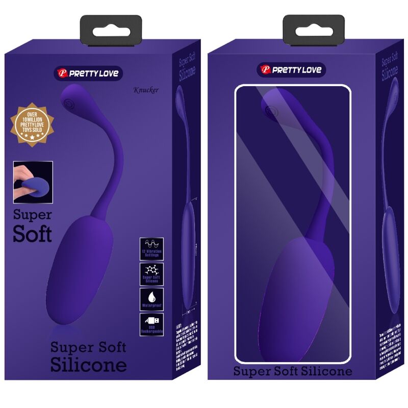 PRETTY LOVE - KNUCKER PURPLE RECHARGEABLE VIBRATION EGG